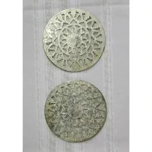 Pair of Silver Plated Ornate Trivets